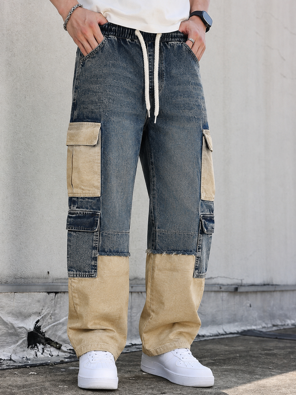Youth Carpenter Jeans with Contrast Panel Details (L172 \ 16)